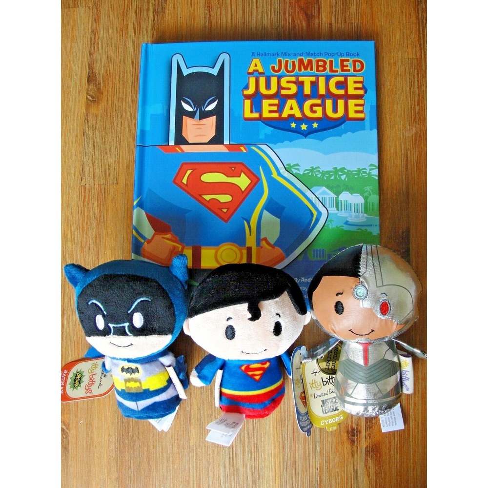 BATMAN SUPERMAN & CYBORG Itty‎ Bittys + A Jumbled Justice League Pop-Up Book